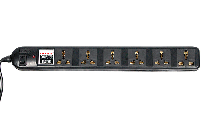 Pinnacle PA111 6 Socket SPIKE GUARD (Black)